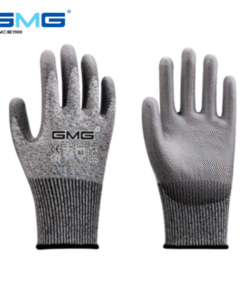 Găng tay xám HPPE chống cắt A3 phủ PU lòng bàn tay (Cấp 5)