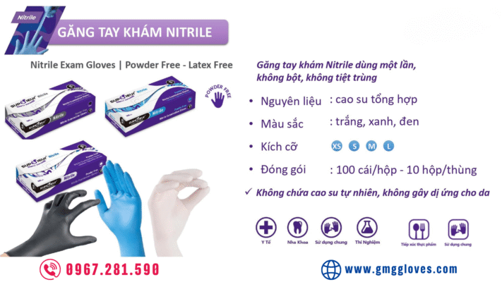 Găng tay khám Nitrile