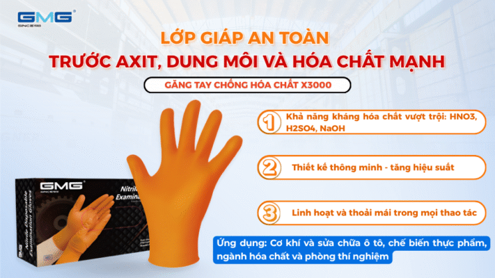 Găng tay chống hóa chất X3000
