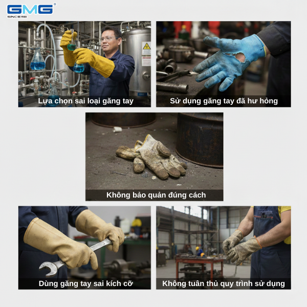 Sai lầm khi sử dụng găng tay bảo hộ và cách phòng tránh trong doanh nghiệp