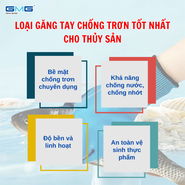 Loại găng tay chống trơn tốt nhất cho thủy sản hiện nay