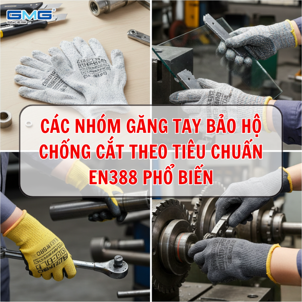Các nhóm găng tay bảo hộ chống cắt theo tiêu chuẩn EN388 phổ biến