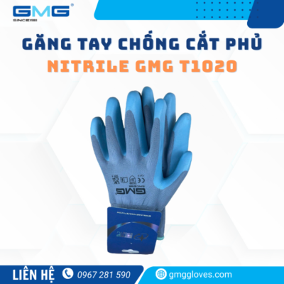 Giới thiệu găng tay chống cắt phủ nitrile GMG T1020 đạt chuẩn EN 388