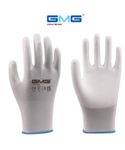 Găng tay nhúng keo lòng bàn tay 13 kim polyester chống trượt